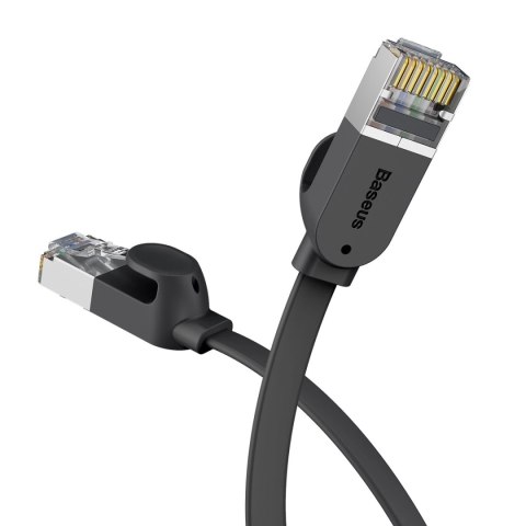 Kabel Baseus High Speed sieciowy płaski Ethernet CAT6 RJ45 1m - czarny Kabel Baseus High Speed sieciowy płaski Ethernet CAT6 RJ45 1m - czarny