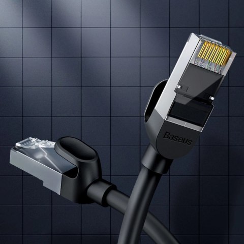 Kabel Baseus High Speed sieciowy płaski Ethernet CAT6 RJ45 1m - czarny Kabel Baseus High Speed sieciowy płaski Ethernet CAT6 RJ45 1m - czarny