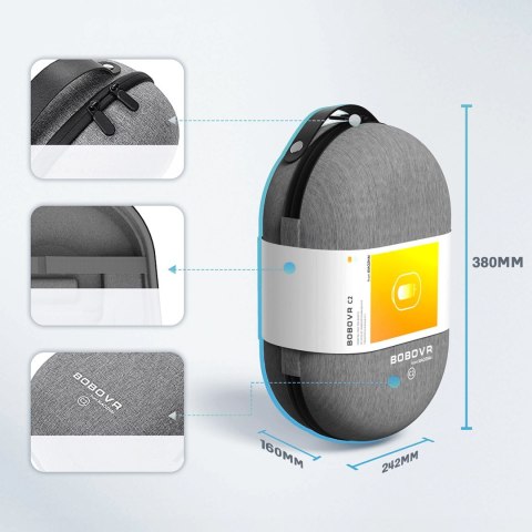 Etui BoboVR C2 na gogle VR Meta Quest 2 - szare Etui BoboVR C2 na gogle VR Meta Quest 2 - szare