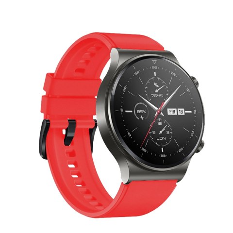 Pasek silikonowy do Huawei Watch GT 2/3/4/2 Pro/3 Pro/4 Pro/GT 2e 46mm - czerwony Pasek silikonowy do Huawei Watch GT 2/3/4/2 Pro/3 Pro/4 Pro/GT 2e 46mm - czerwony