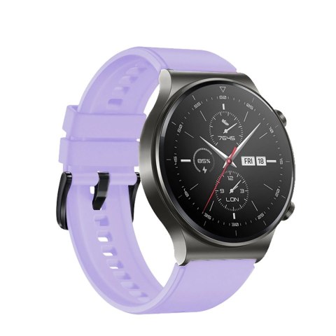 Pasek silikonowy do Huawei Watch GT 2/3/4/2 Pro/3 Pro/4 Pro/GT 2e 46mm - fioletowy Pasek silikonowy do Huawei Watch GT 2/3/4/2 Pro/3 Pro/4 Pro/GT 2e 46mm - fioletowy