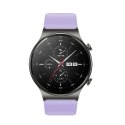 Pasek silikonowy do Huawei Watch GT 2/3/4/2 Pro/3 Pro/4 Pro/GT 2e 46mm - fioletowy Pasek silikonowy do Huawei Watch GT 2/3/4/2 Pro/3 Pro/4 Pro/GT 2e 46mm - fioletowy