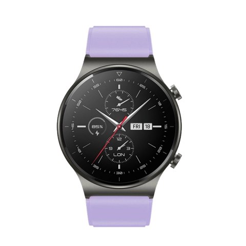 Pasek silikonowy do Huawei Watch GT 2/3/4/2 Pro/3 Pro/4 Pro/GT 2e 46mm - fioletowy Pasek silikonowy do Huawei Watch GT 2/3/4/2 Pro/3 Pro/4 Pro/GT 2e 46mm - fioletowy