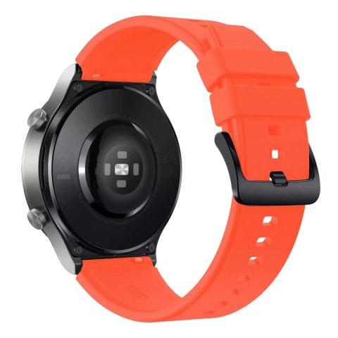 Pasek silikonowy do Huawei Watch GT 2/3/4/2 Pro/3 Pro/4 Pro/GT 2e 46mm - pomarańczowy Pasek silikonowy do Huawei Watch GT 2/3/4/2 Pro/3 Pro/4 Pro/GT 2e 46mm - pomarańczowy
