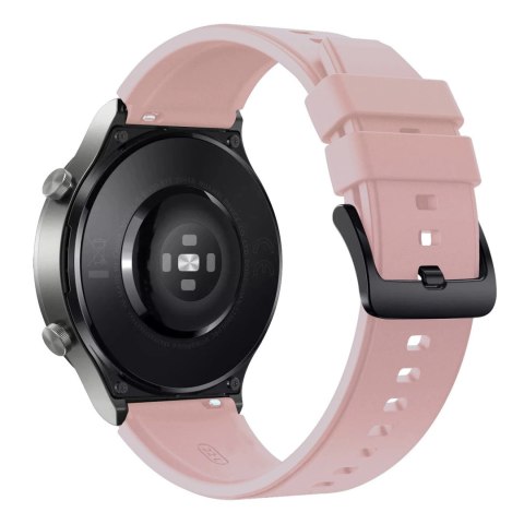 Pasek silikonowy do Huawei Watch GT 2/3/4/2 Pro/3 Pro/4 Pro/GT 2e 46mm - pudrowy Pasek silikonowy do Huawei Watch GT 2/3/4/2 Pro/3 Pro/4 Pro/GT 2e 46mm - pudrowy