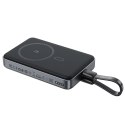 Powerbank Acefast M10 magnetyczny 2x USB-C PD 30W z ładowaniem indukcyjnym 15W i kablem USB-C - czarny