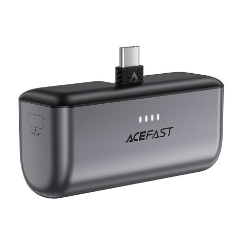 Powerbank Acefast M9 5000mAh USB-C (męski) / USB-C (żeński) PD 20W - czarny Powerbank Acefast M9 5000mAh USB-C (męski) / USB-C (żeński) PD 20W - czarny