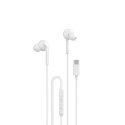 Słuchawki Dudao X3C+ przewodowe USB-C dokanałowe 1.2m - białe Słuchawki Dudao X3C+ przewodowe USB-C dokanałowe 1.2m - białe