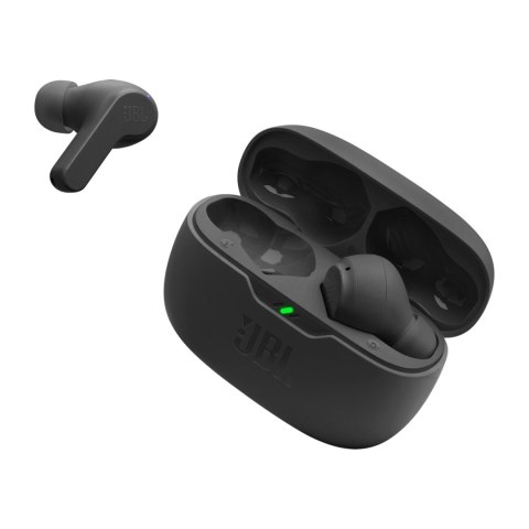 Słuchawki JBL Wave Beam bezprzewodowe dokanałowe Bluetooth 5.2 IP54 IPX2 - czarne Słuchawki JBL Wave Beam bezprzewodowe dokanałowe Bluetooth 5.2 IP54 IPX2 - czarne