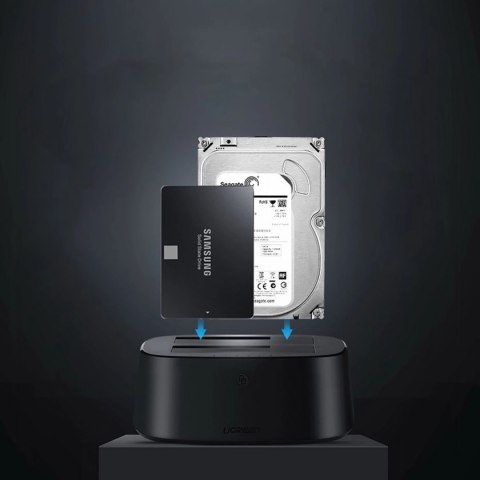 Stacja dokująca Ugreen CM198 50857 z USB 3.0 do dysków SATA 2.5" 3.5" SSD HHD zasilacz EU - czarna Stacja dokująca Ugreen CM198 50857 z USB 3.0 do dysków SATA 2.5" 3.5" SSD HHD zasilacz EU - czarna