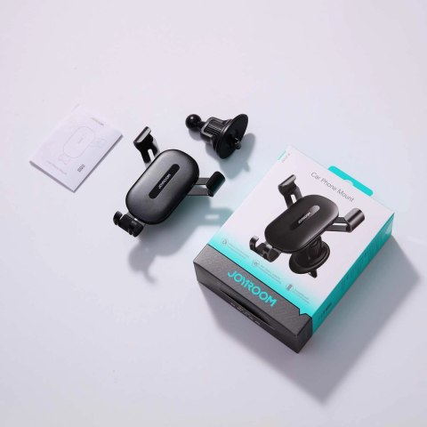 Uchwyt Joyroom JR-ZS392 na telefon grawitacyjny na kratkę nawiewu - czarny Uchwyt Joyroom JR-ZS392 na telefon grawitacyjny na kratkę nawiewu - czarny