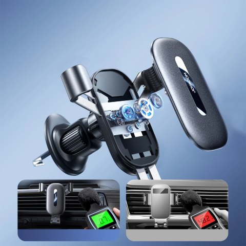 Uchwyt Joyroom JR-ZS392 na telefon grawitacyjny na kratkę nawiewu - czarny Uchwyt Joyroom JR-ZS392 na telefon grawitacyjny na kratkę nawiewu - czarny