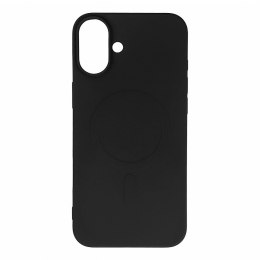 Etui Liquid Silicone Case MagSafe na iPhone 16 - czarne