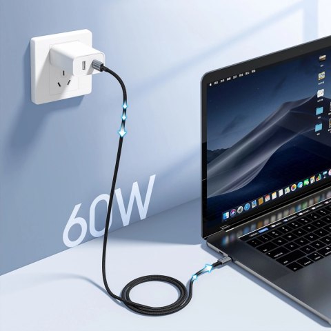 Kabel Choetech XCC-1014 USB-C / USB-C PD 60W - szary Kabel Choetech XCC-1014 USB-C / USB-C PD 60W - szary