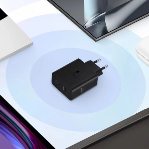 Ładowarka Samsung Power Adapter Duo EP-T5020XBEGEU sieciowa 2x USB-C 50W - czarna Ładowarka Samsung Power Adapter Duo EP-T5020XBEGEU sieciowa 2x USB-C 50W - czarna