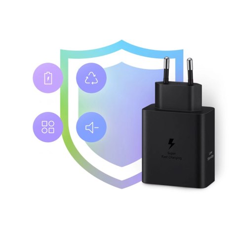 Ładowarka Samsung Power Adapter Duo EP-T5020XBEGEU sieciowa 2x USB-C 50W - czarna Ładowarka Samsung Power Adapter Duo EP-T5020XBEGEU sieciowa 2x USB-C 50W - czarna