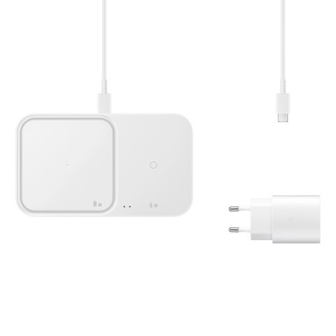 Ładowarka Samsung Wireless Charger Duo EP-P5400TWEGEU indukcyjna 15W - biała + ładowarka sieciowa + kabel Ładowarka Samsung Wireless Charger Duo EP-P5400TWEGEU indukcyjna 15W - biała + ładowarka sieciowa + kabel