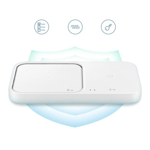Ładowarka Samsung Wireless Charger Duo EP-P5400TWEGEU indukcyjna 15W - biała + ładowarka sieciowa + kabel Ładowarka Samsung Wireless Charger Duo EP-P5400TWEGEU indukcyjna 15W - biała + ładowarka sieciowa + kabel