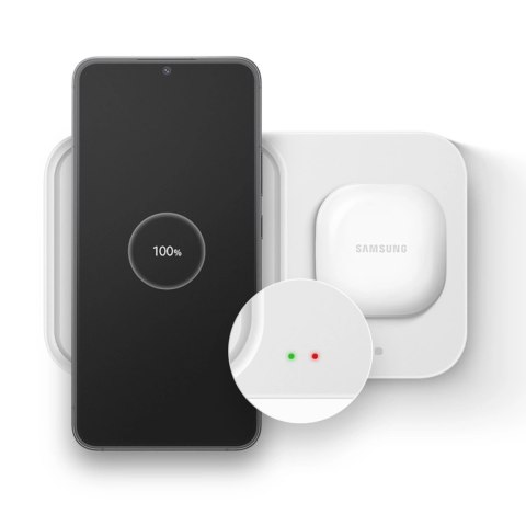 Ładowarka Samsung Wireless Charger Duo EP-P5400TWEGEU indukcyjna 15W - biała + ładowarka sieciowa + kabel Ładowarka Samsung Wireless Charger Duo EP-P5400TWEGEU indukcyjna 15W - biała + ładowarka sieciowa + kabel
