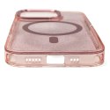 Etui Glitter Case MagSafe na iPhone 16 Pro - różowe z brokatem