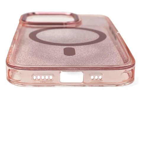 Etui Glitter Case MagSafe na iPhone 16 - różowe z brokatem Etui Glitter Case MagSafe na iPhone 16 - różowe z brokatem