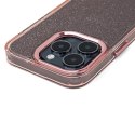 Etui Glitter Case na iPhone 16 Pro Max - różowe z brokatem
