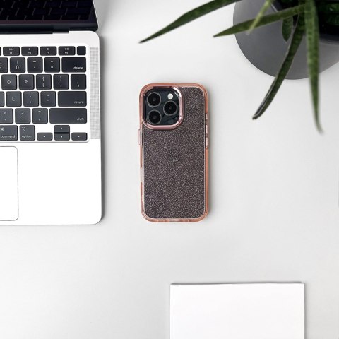 Etui Glitter Case na iPhone 16 Pro - różowe z brokatem Etui Glitter Case na iPhone 16 Pro - różowe z brokatem