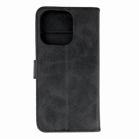Etui Leather Book Case na iPhone 16 Pro - czarne Etui Leather Book Case na iPhone 16 Pro - czarne