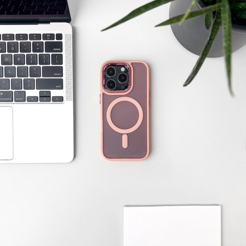 Etui Magnetic Collection MagSafe na iPhone 16 Pro - różowe Etui Magnetic Collection MagSafe na iPhone 16 Pro - różowe