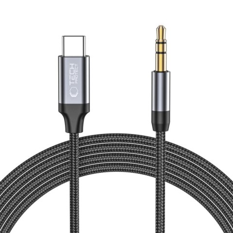 Kabel Tech-Protect UltraBoost audio USB-C / mini jack 3.5mm 1 m - czarny Kabel Tech-Protect UltraBoost audio USB-C / mini jack 3.5mm 1 m - czarny