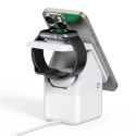 Ładowarka indukcyjna Duzzona W20 15W 4w1 do iPhone / AirPods / Apple Watch z lampką nocną - biała Ładowarka indukcyjna Duzzona W20 15W 4w1 do iPhone / AirPods / Apple Watch z lampką nocną - biała