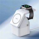 Ładowarka indukcyjna Duzzona W20 15W 4w1 do iPhone / AirPods / Apple Watch z lampką nocną - biała Ładowarka indukcyjna Duzzona W20 15W 4w1 do iPhone / AirPods / Apple Watch z lampką nocną - biała