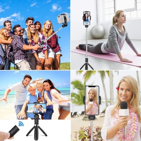 Selfie stick Tech-Protect L02S Bluetooth z tripodem do 72cm - czarny Selfie stick Tech-Protect L02S Bluetooth z tripodem do 72cm - czarny