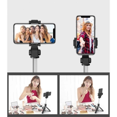 Selfie stick Tech-Protect L02S Bluetooth z tripodem do 72cm - czarny Selfie stick Tech-Protect L02S Bluetooth z tripodem do 72cm - czarny