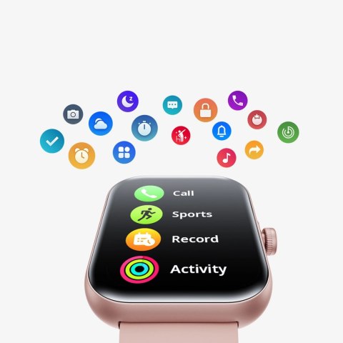 Smartwatch Joyroom Fit-Life JR-FT5 Plus z funkcją odbierania połączeń - różowy Smartwatch Joyroom Fit-Life JR-FT5 Plus z funkcją odbierania połączeń - różowy
