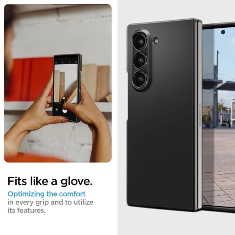 Etui Spigen Airskin na Samsung Galaxy Z Fold 6 - czarne Etui Spigen Airskin na Samsung Galaxy Z Fold 6 - czarne