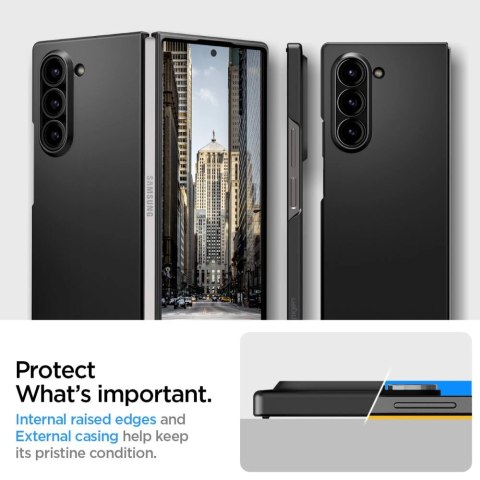 Etui Spigen Airskin na Samsung Galaxy Z Fold 6 - czarne Etui Spigen Airskin na Samsung Galaxy Z Fold 6 - czarne