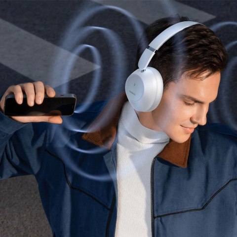 Słuchawki bezprzewodowe Baseus Bass 30 Max nauszne Bluetooth 5.3 - białe Słuchawki bezprzewodowe Baseus Bass 30 Max nauszne Bluetooth 5.3 - białe