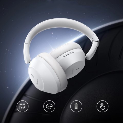 Słuchawki bezprzewodowe Baseus Bass 30 Max nauszne Bluetooth 5.3 - białe Słuchawki bezprzewodowe Baseus Bass 30 Max nauszne Bluetooth 5.3 - białe