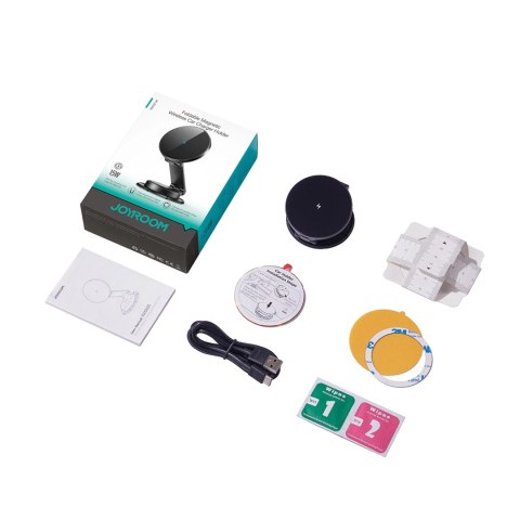 Uchwyt Joyroom JR-ZS408 magnetyczny z ładowarką indukcyjną 15W na kokpit samochodowy - czarny Uchwyt Joyroom JR-ZS408 magnetyczny z ładowarką indukcyjną 15W na kokpit samochodowy - czarny