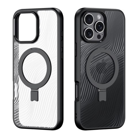 Etui Dux Ducis Aimo Mag z MagSafe i podstawką na iPhone 16 Pro - czarne Etui Dux Ducis Aimo Mag z MagSafe i podstawką na iPhone 16 Pro - czarne