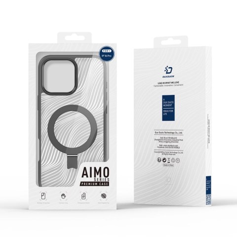 Etui Dux Ducis Aimo Mag z MagSafe i podstawką na iPhone 16 Pro - czarne Etui Dux Ducis Aimo Mag z MagSafe i podstawką na iPhone 16 Pro - czarne