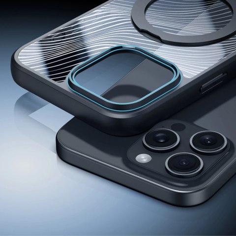 Etui Dux Ducis Aimo Mag z MagSafe i podstawką na iPhone 16 Pro - czarne Etui Dux Ducis Aimo Mag z MagSafe i podstawką na iPhone 16 Pro - czarne