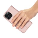 Etui Dux Ducis Skin Pro na iPhone 16 Pro z klapką i miejscem na kartę - różowe