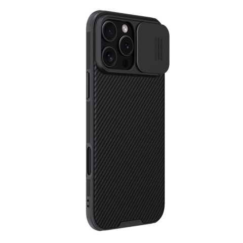 Etui Nillkin CamShield Pro Case na iPhone 16 Pro Max z osłoną na aparat - czarne Etui Nillkin CamShield Pro Case na iPhone 16 Pro Max z osłoną na aparat - czarne