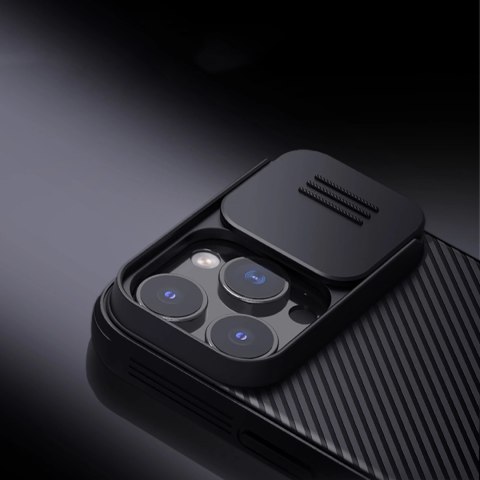 Etui Nillkin CamShield Pro Case na iPhone 16 Pro Max z osłoną na aparat - czarne Etui Nillkin CamShield Pro Case na iPhone 16 Pro Max z osłoną na aparat - czarne