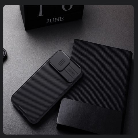Etui Nillkin CamShield Pro Case na iPhone 16 Pro Max z osłoną na aparat - czarne Etui Nillkin CamShield Pro Case na iPhone 16 Pro Max z osłoną na aparat - czarne