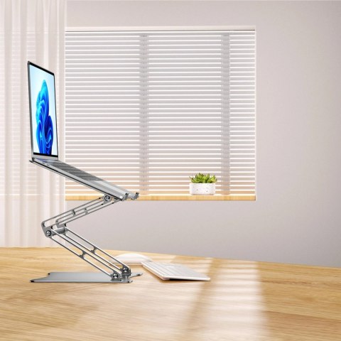 Podstawka pod laptopa Wozinsky WRS-CPY75DSS aluminiowa + Gratis! podstawka do smartfona - srebrna Podstawka pod laptopa Wozinsky WRS-CPY75DSS aluminiowa + Gratis! podstawka do smartfona - srebrna