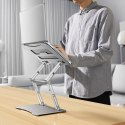 Podstawka pod laptopa Wozinsky WRS-CPY75DSS aluminiowa + Gratis! podstawka do smartfona - srebrna