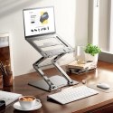 Podstawka pod laptopa Wozinsky WRS-CPY75DSS aluminiowa + Gratis! podstawka do smartfona - srebrna